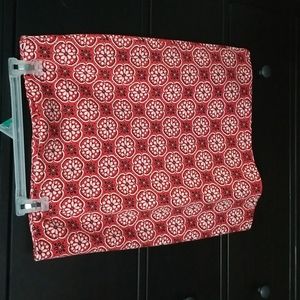 LOFT stretchy pull on print pencil skirt